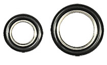 EM-Tec KF vacuum flange centering seals with aluminium centering ring with Viton O-ring